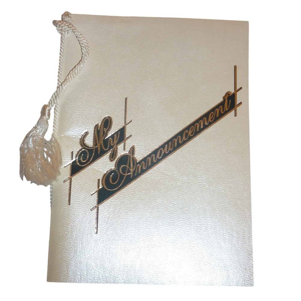 Vintage 1977 Talawanda High School Graduation Announcement Oxford Ohio Tassel